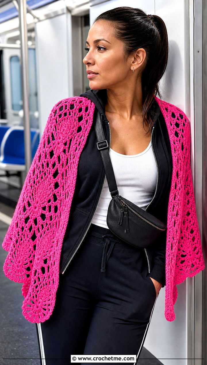 Witchy Pineapple Lace Crochet Shawl With Hoodie - 25 Witchy Crochet Shawl outfit ideas