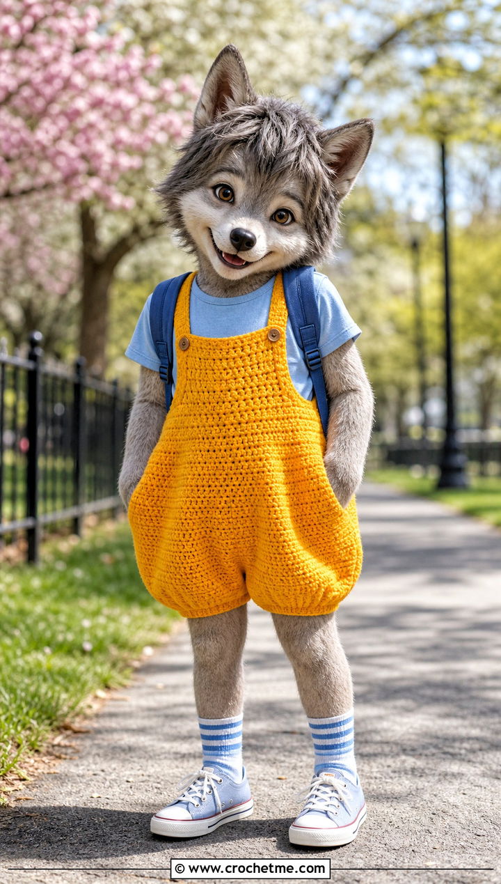 Wolf Chan Crochet Balloon Romper Outfit - 35 skzoo crochet outfits ideas