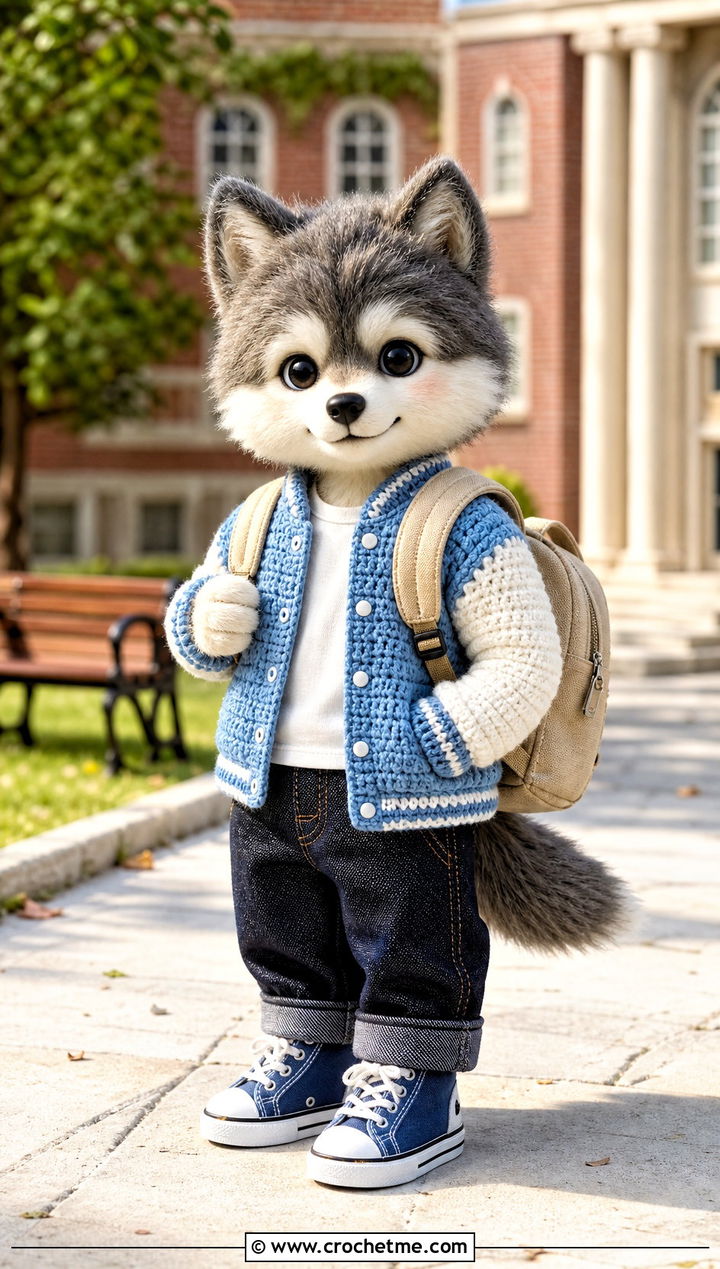 Wolf Chan Crochet Varsity Jacket Outfit - 35 skzoo crochet outfits ideas