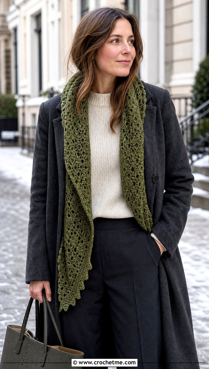 Wool Crochet Boho Shawl With Long Coat - 30 crochet boho shawl outfit ideas