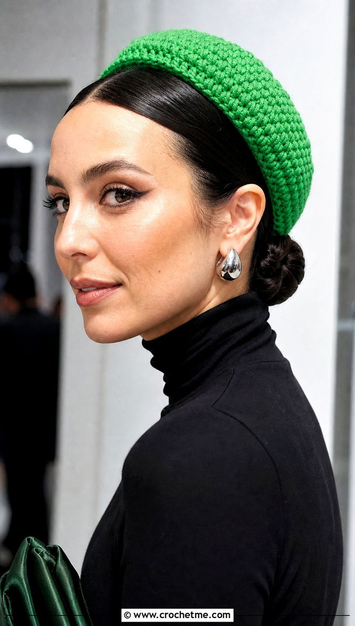 Wool Crochet Pillbox Hat With Monochrome Evening Outfit - 25 Wool Crochet Hat outfit ideas