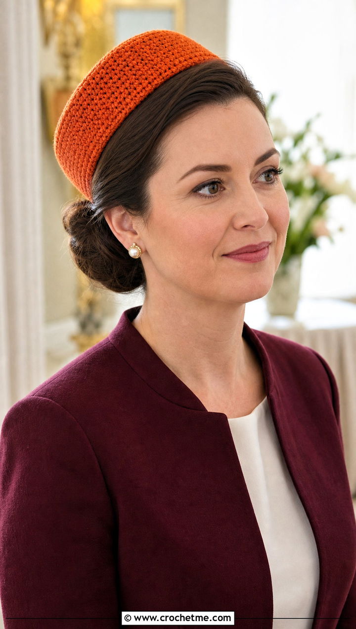 Wool Ease Crochet Pillbox Hat With Skirt Suit - 25 Wool Ease Crochet Hat outfit ideas
