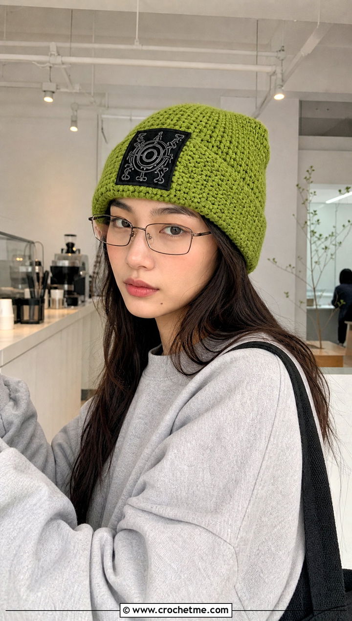 Yushiro Talisman Watch Cap With Minimal Outfit - 25 Demon Slayer Crochet Hat outfit ideas